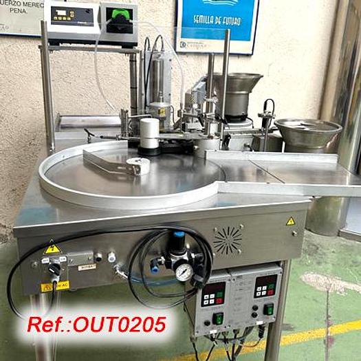 Used TREN MONOBLOC “DARA” MODELO SX-200 PARA LLENADO, TAPADO Y CAPSULADO DE VIALES DE VIDRIO PARA LÍQUIDOS