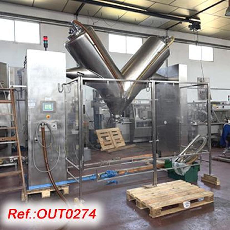 Used MEZCLADOR EN “V” “SAR LABORTECNIC” DE ACERO INOXIDABLE DE 1.200 LITROS APROX.