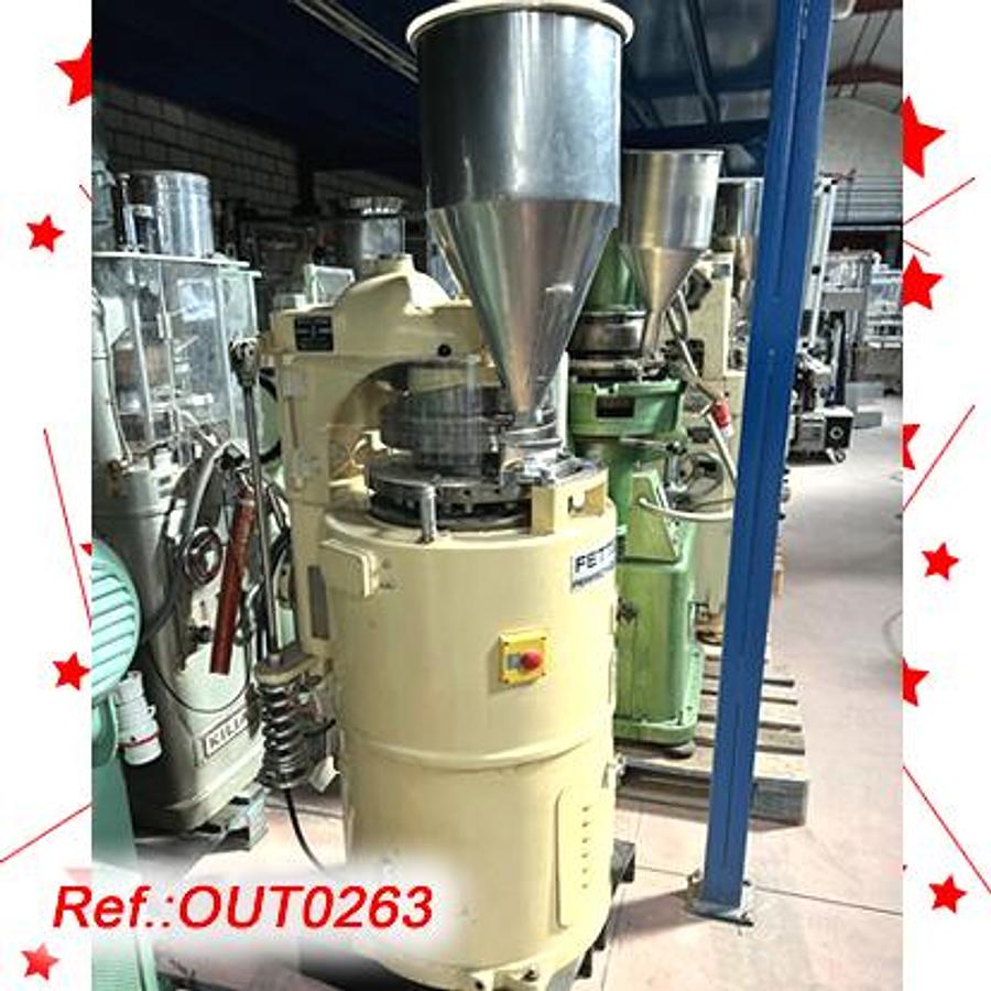 Used MÁQUINA DE COMPRIMIR “FETTE” MODELO “PERFECTA 2” DE 24 ESTACIONES CON CARGA DE PRODUCTO POR CAÍDA LIBRE