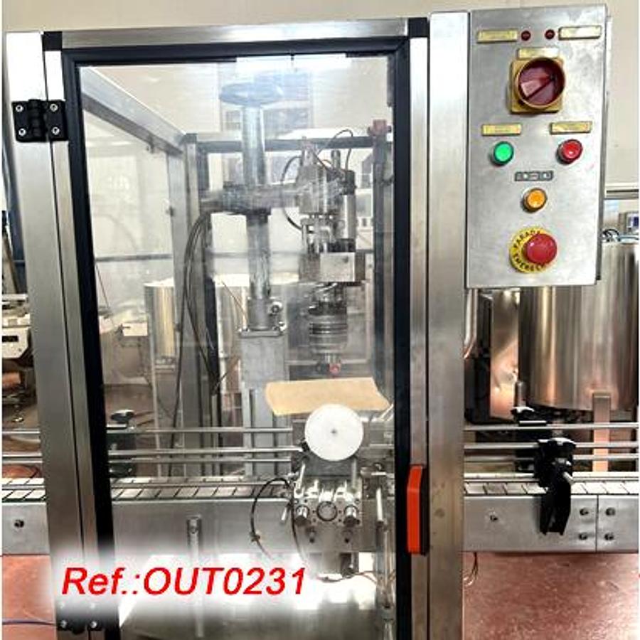 Used LÍNEA DE LLENADO, CERRADO Y ETIQUETADO DE BOTES, FRASCOS O GARRAFAS