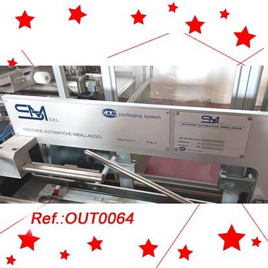 Used "CAM" SM-1CX CASE PACKING MACHINE FOR SEALING OF BOXES WITH ADHESIVE TAPE
