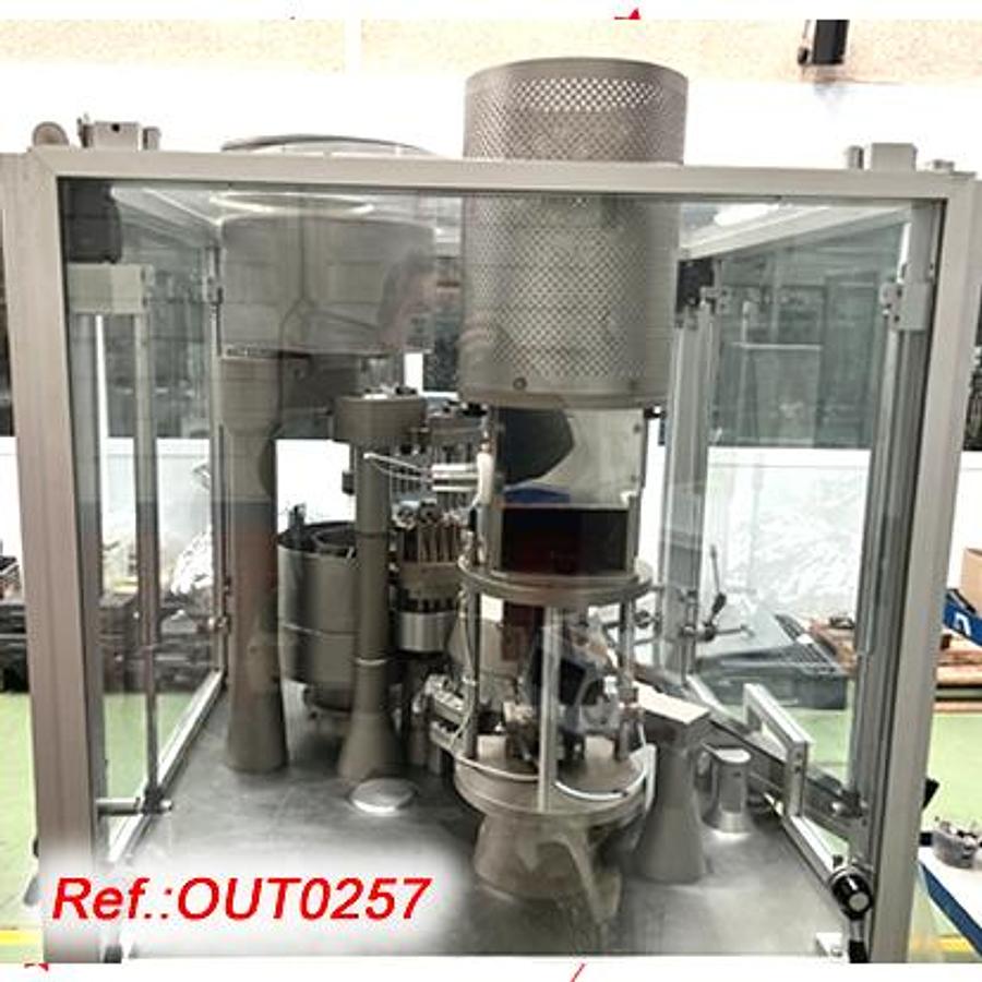 Used LLENADORA CERRADORA DE CÁPSULAS DE GELATINA DURA "ZANASI" MODELO AZ-25 CON CUATRO FORMATOS DE CÁPSULA: "0", "0L", "1" Y "3"