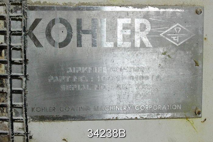 Used Kohler 10971-D100/A Finishing Coater #34238