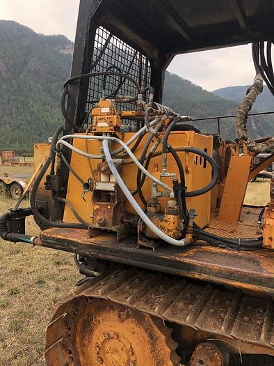 Used HB19356 Drain-hole Drill, mounted on Case 1150C Dozer Jensen JDC HV100  on Case 1150C track drill
