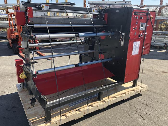 Used 60" ROSENTHAL DUPLEX SLITTER REWINDER 18" REWIND DIAMETERS MFG. 2016
