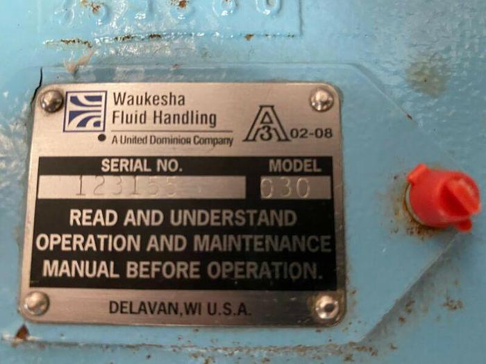 Used Millipore TFF Skid w/ Waukesha 030 Pump & 80L Jacketed Vessel w/ Controller