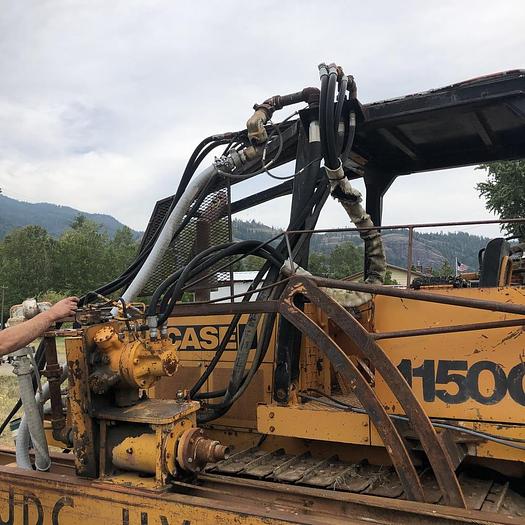 Used HB19356 Drain-hole Drill, mounted on Case 1150C Dozer Jensen JDC HV100  on Case 1150C track drill