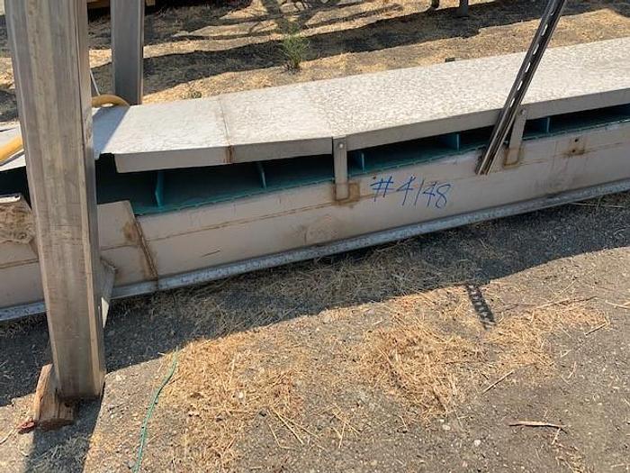 Used 32' Long Flighted Incline Conveyor