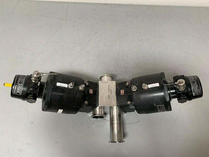 Used Lot of 2 Saunders EC Piston Actuator 8 Bar 33750 w/ Crane Module Switchbox