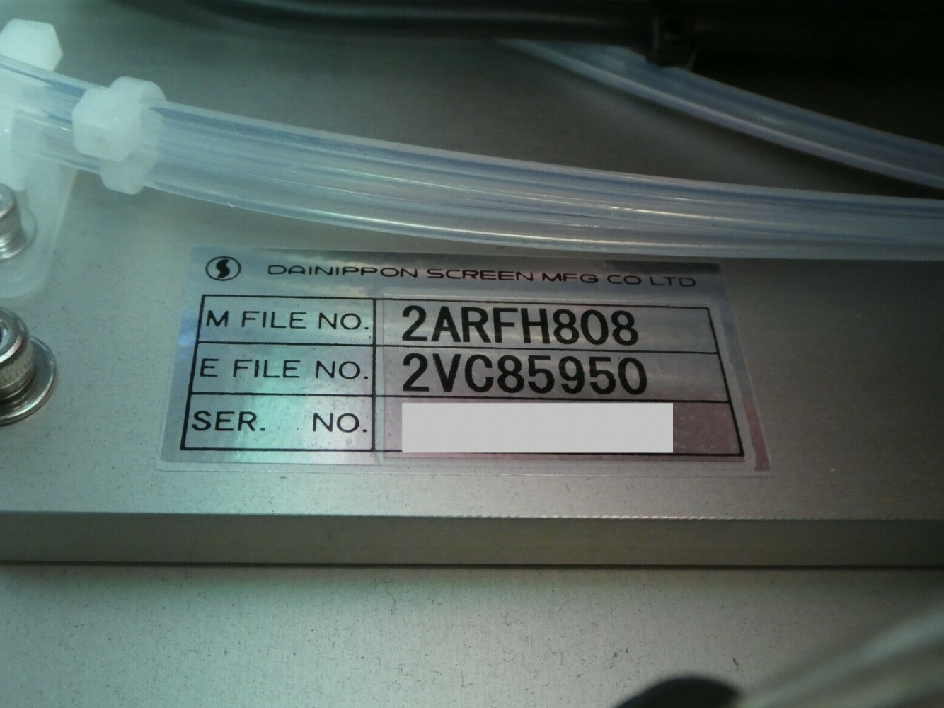 DNS Dainippon Screen 2ARFH883 Bake Box Parts Set of 2 New Surplus