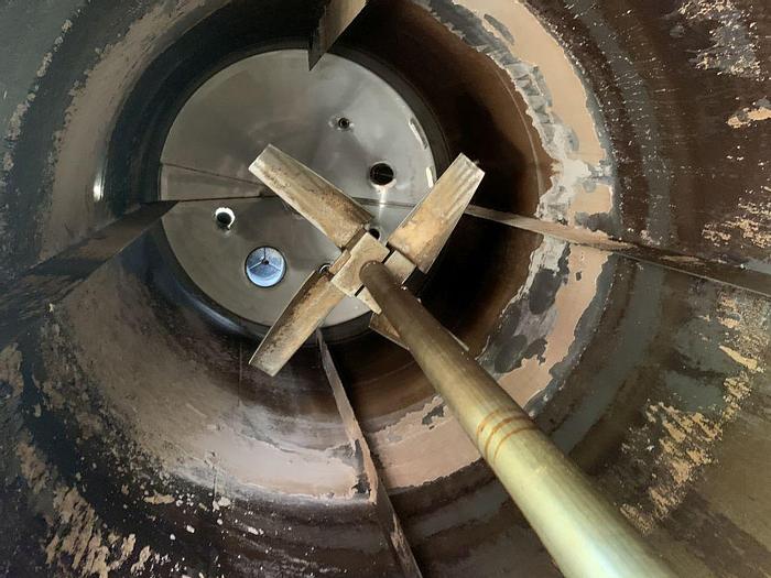 Used Tank, 2,000 Gallon, 316L Stainless Steel, UL 142, 5' X 14', Agitated #S743622