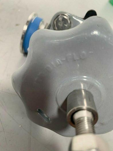 Used ITT Pure-Flo Diaphragm Valve w/ 1" & 1/2" Sanitary Fittings