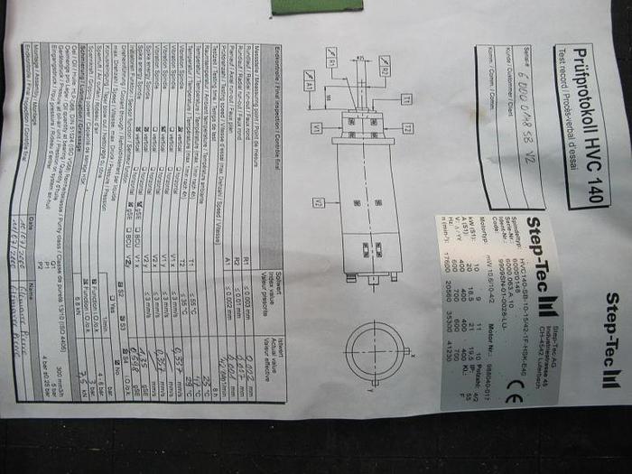 Gebraucht Motorspindel Step-Tec HVC 140-SB-10-15/42-1F-HSK-E40
