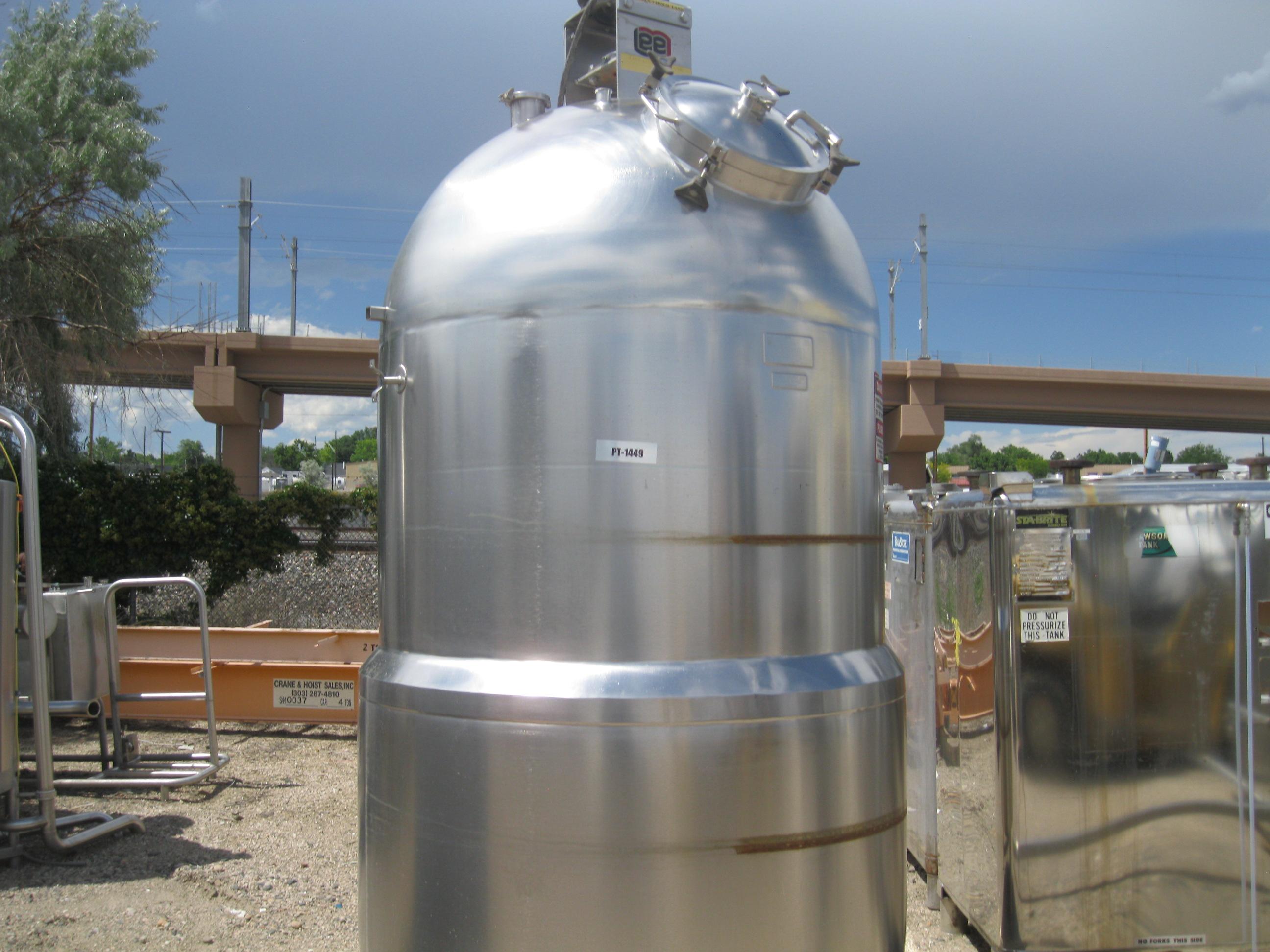 Usado 400 GALLON VACUUM KETTLE. LEE INDUSTRIES MODEL 400D7S