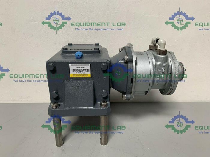 Used Boston Gear F724F-15-B5-6 Gear Reducer W/ Pneumatic Gast 8AM-NRV-11A Motor