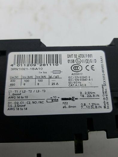 Used SIEMENS 3RV1021-1BA10