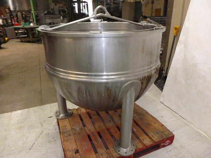 Used 200 GALLON LEE KETTLE WITH BASKET - S/S - 90 PSI