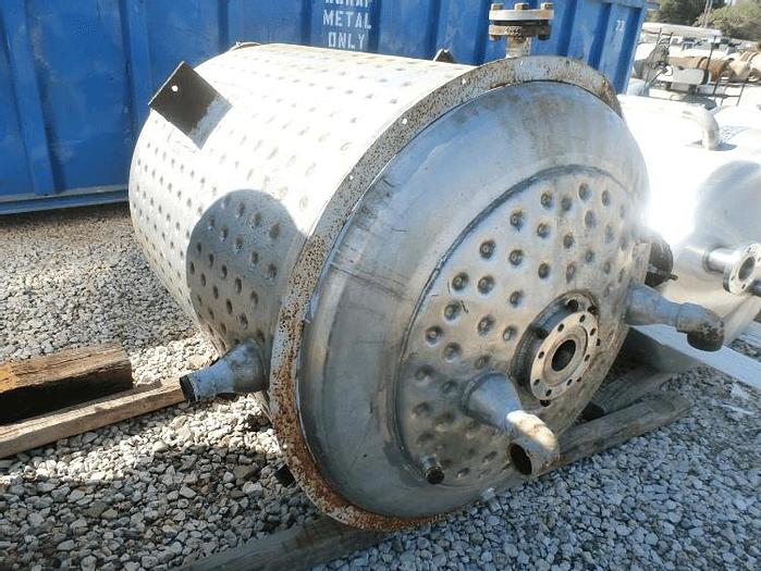 Used 350 GALLON REACTOR – T-316 S/S – 75 PSI/FV INTERNAL/150 PSI JACKET