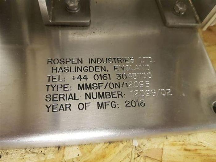 Used 2016 Rospen Stainless Steel Twin Screw Feeder