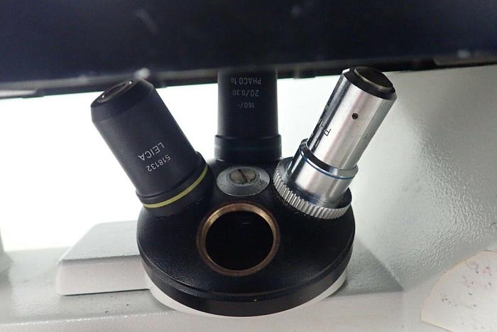 Used Leica DMIL Inverted Microscope Type 090-131.001 with 3 Objectives