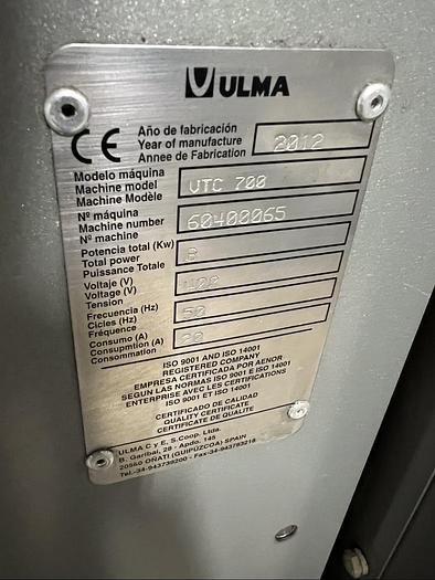 Used 2012 Ulma VTC 700