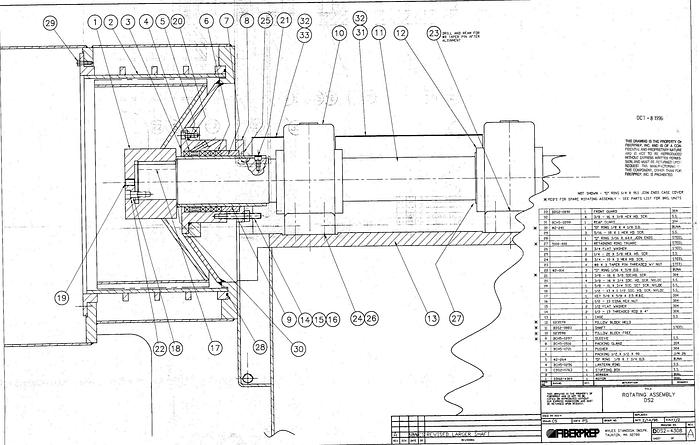 Used Fiberprep DIABOLO-SLOTS Diabolo Slots Detrashing / Tailing Screen, 0.008" Slotted Basket, With Spare Rotor #26352