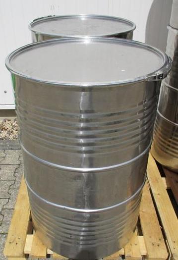 Used X 14752 D - Drums 200 L Stainless Steel MÜLLER with lids