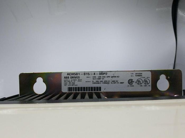 Used ABB FREQUENCY DRIVE ACH501-015-4-00P2 AC Motor Drive 15 HP