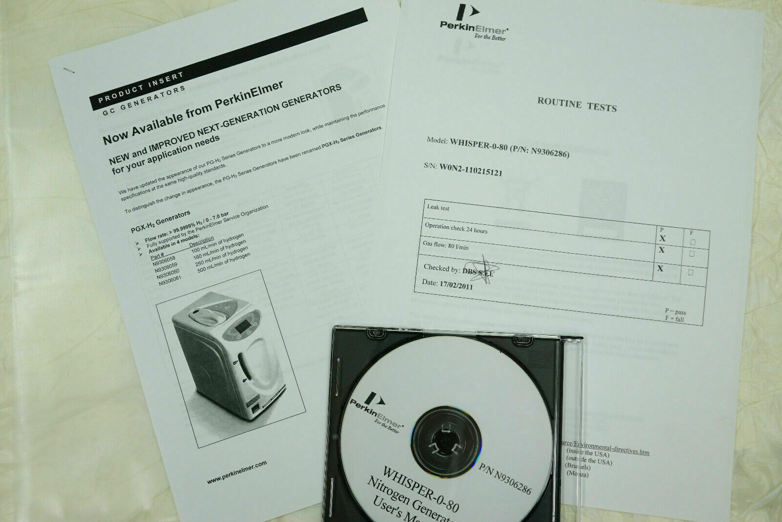 Perkin Elmer N9306286 N2 Whisper Nitrogen Generator 0-80