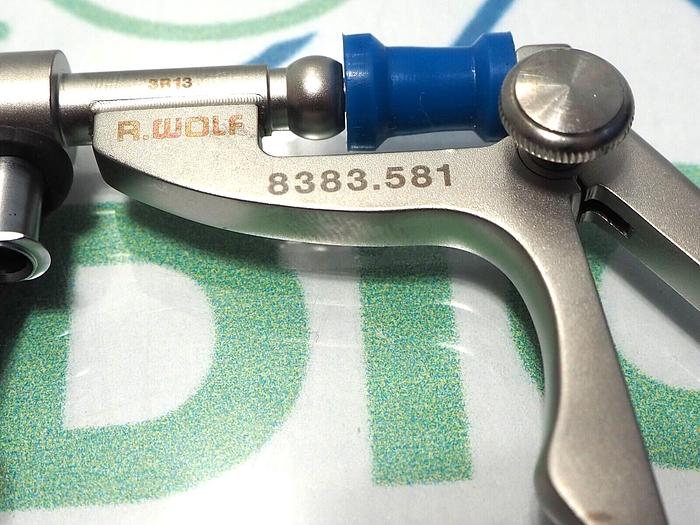 Used R. Wolf 8383.581 Surgical Laparoscopic 5mm Left Curved Dissecting Forceps