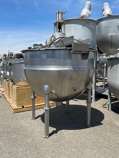 Used 500 Gallon  Stainless Steel Jacketed Mixing Steam Kettle