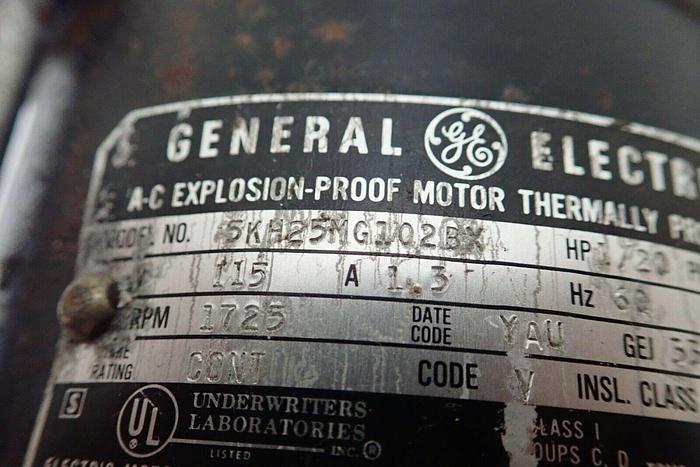 Used General Electric GE 5KH25MG102BX Motor 1/20 HP w/ LDC Milton Roy Mini Pump