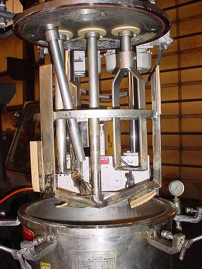 Used 30 GALLON MYERS TRIPLE SHAFT MIXER – 550A-5-5-1559 (#9674)