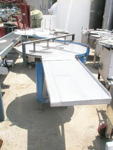 Used Table, Accumulation, 42" Dia, S/st, 1/4 HP, C/st Frame #S734777