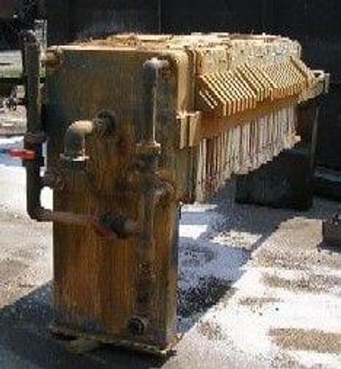Used 9 CU. FT. JWI FILTER PRESS – 630 MM – NON-GASKETED