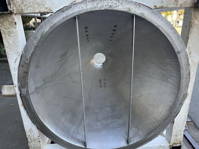 Used Hopper, 7.5 CF, S/St, 46" Diameter X 46" Deep #S744846