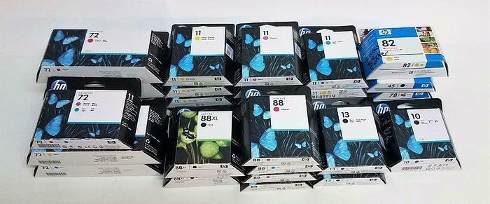 Used HP Officejet Designjet Ink Cartridges Varied Colors Expired Lot of 29 NEW (6595)