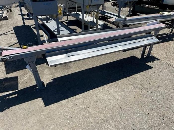Used 10' Long x 5" Wide Flat Belt Conveyor