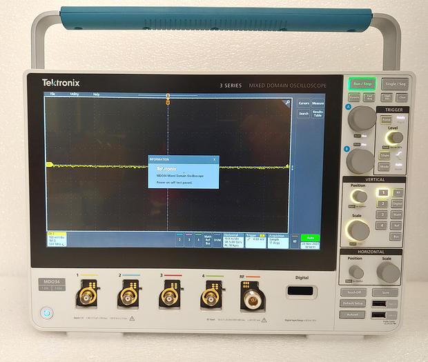 Used Tektronix MDO34 3-BW-1000 Mixed Domain Oscilloscope 4 Channel 1GHz
