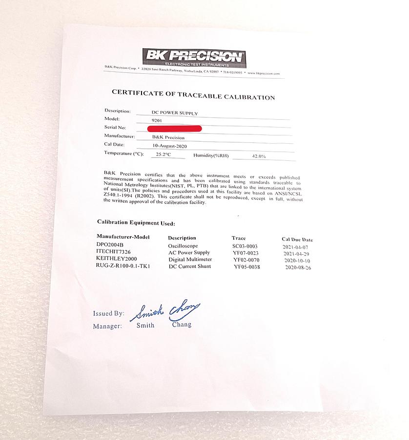 Used B&K Precision 9201