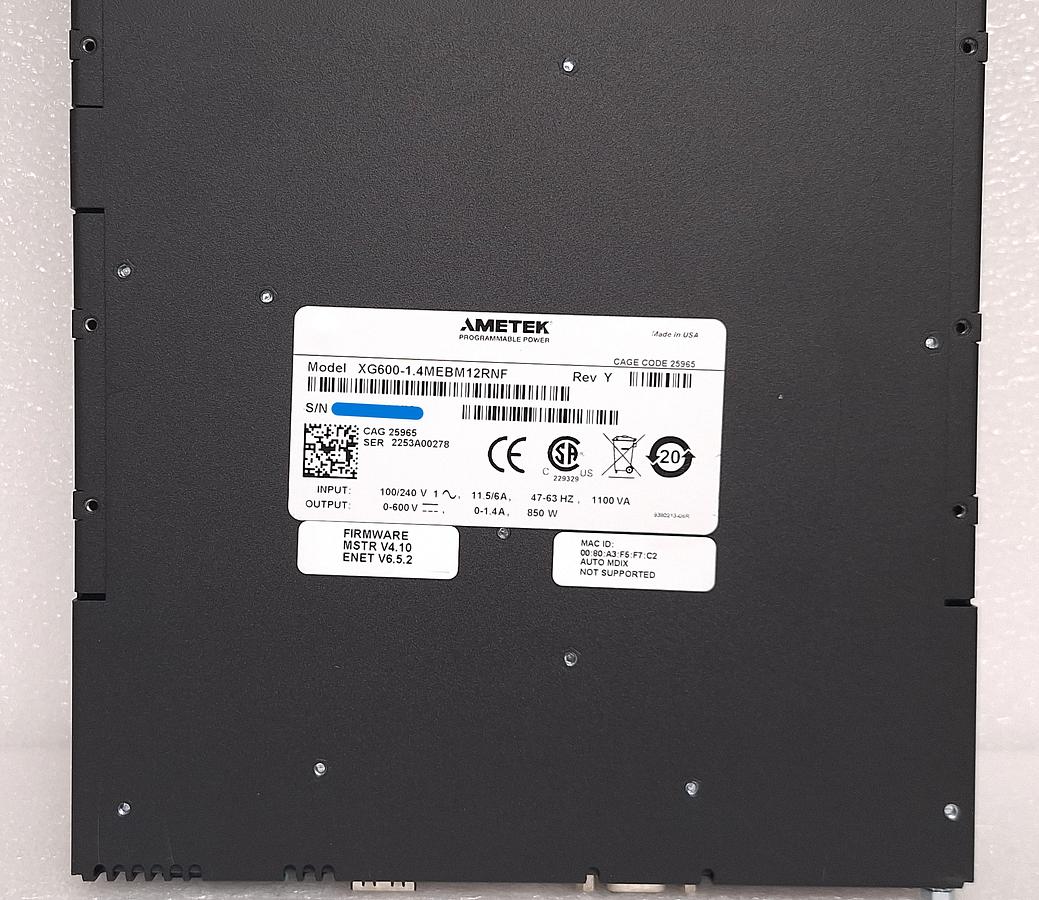 Sorensen XG600-1.4MEBR