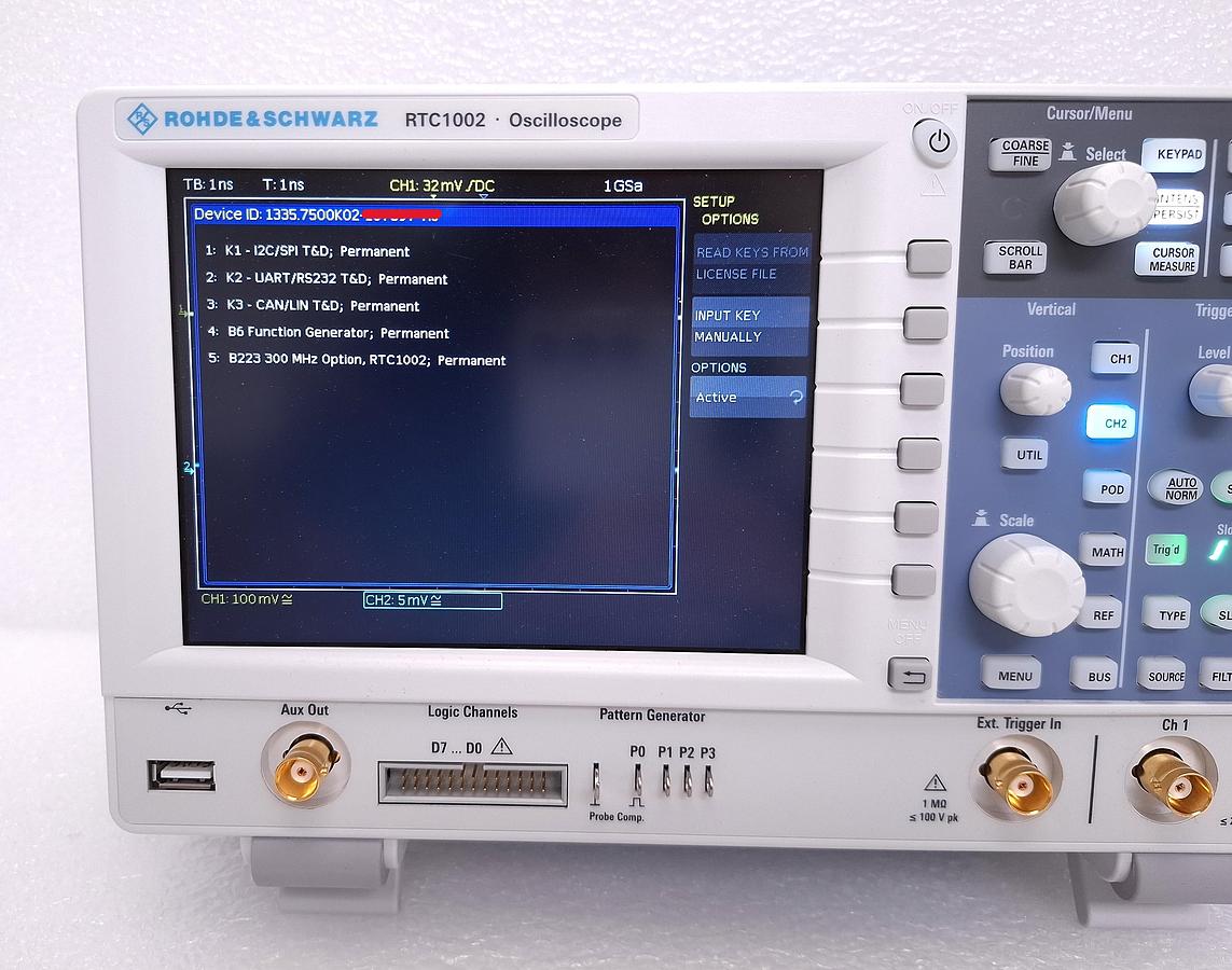 Rohde & Schwarz (R&S) RTC-BNDL RTC1000 Series 300MHz Digital Oscillscope Pkg