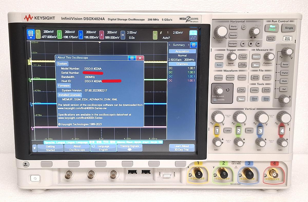 Used Keysight DSOX4024A Digital Oscilloscope