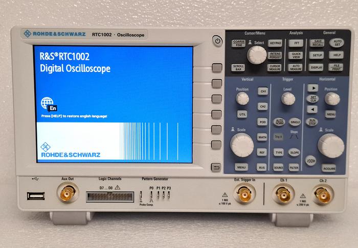 Used Rohde & Schwarz (R&S) RTC1002 (RTC1K-52) 50MHz Digital Oscilloscope 2 Channel