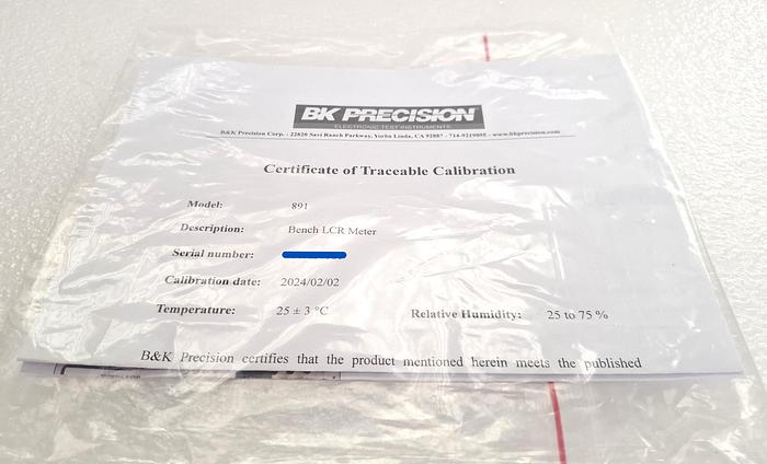 Used BK Precision / Sefram 891