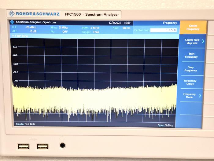 Used Rohde & Schwarz (R&S) FPC1500 (FPC-COM2) 3GHz Spectrum Analyser