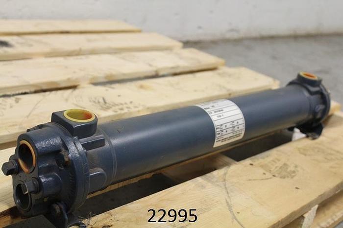 Used Itt Standard SSCF Heat Exchanger, 1" Inlet & Outlet, 27" Long X 3" Dia, 56-1/4" Tubes, 150 Psi Max Tube W.P. @ 300 Deg, 225 Psi Shell Max W.P. @ 450 Deg #22995