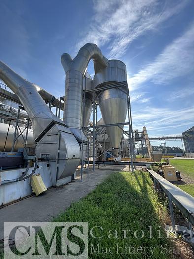 Used Buhler Aeroglide 13x60 Stainless Steel Drum Dryer with Burner