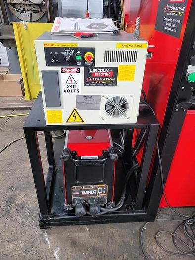 Used Fanuc Arcmate 0ia Lincoln 5 Welding Cell with Lincoln Powerwave R350 - Very Low Hours
