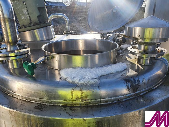 Used 4,000 Litre Stainless Steel Jacketed Mix Tank